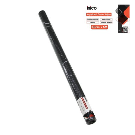5MT X 60CM SİYAH MERMER DESENLİ TEZGAH ÜSTÜ FOLYO STİCKER - DUVAR KAĞIT KENDİNDEN YAPIŞKANLI - EKO D
