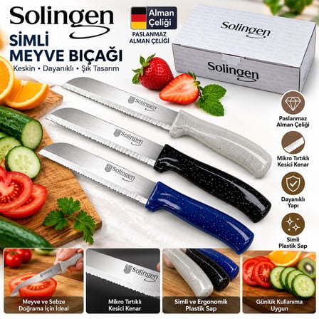 60 ADET SİMLİ MEYVE BIÇAK (3126)