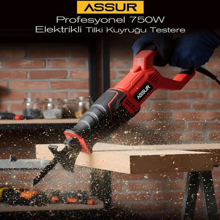 KIRMIZI TİLKİ KUYRUĞU ELEKTRİKLİ TESTERE 230V 0-2800 RPM ASR-616 (3126)