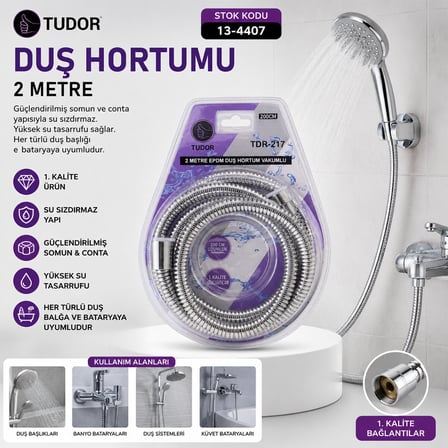 DUŞ HORTUMU 200CM VAKUMLU AMBALAJ (3126)