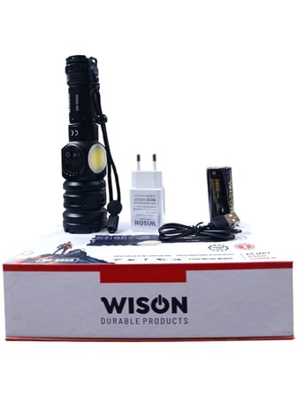 2500 lümen 25 wat 5000 mah Pil Şarj Edilebilir Uzun Menzilli El Feneri WS-6868 (3126)