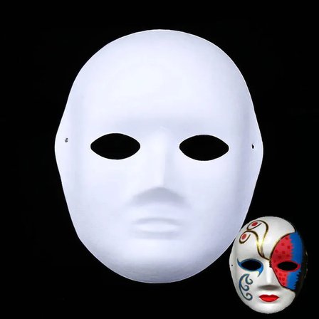 Boyanabilir Surat Model Maske – Lastikli | Kendin Tasarla (3126)