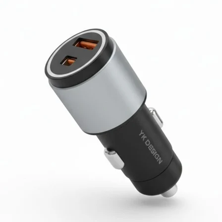 Araç İçi Çakmaklığa TakılanType-C ve USB Girişli 2 Portlu Hızlı Şarj Adaptörü (3126)