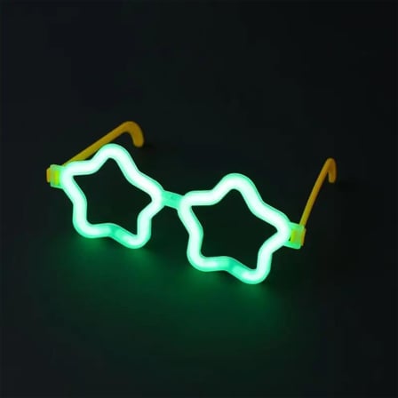 Yıldız Glow Gözlük - Yıldız Şekilli Glow Stick Gözlüğü - Glow Partisi Gözlük 12 Adet (3126)