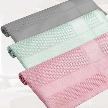İz Bırakmayan Mikrofiber Temizlik Bezi 3&amp;apos;lü Set Cam ve Ayna Silme Toz Alma Temizlik Bezi (3