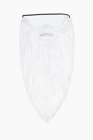 Beyaz Renk Lastikli Uzun Takma Sakal 40 cm (3126)