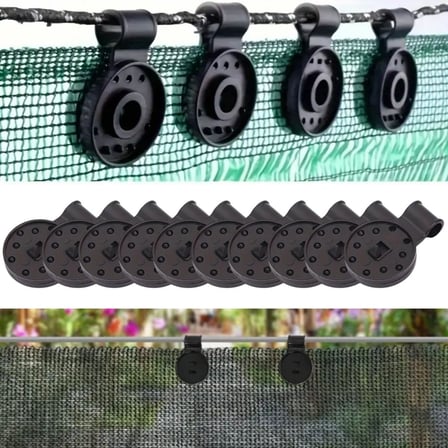 10 Adet Güneşlik Filesi Sabitleme Klipsleri, Gölgelik Bezi ve Brandalar İçin Dayanıklı Plastik Kelep