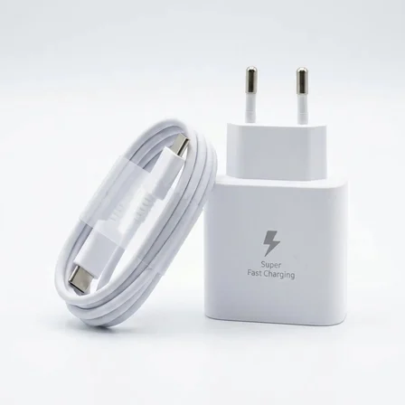 45W Süper Hızlı Şarj Adaptörü USB-C PD 3.0 PPS Fast Charger + 5A Type-C to Type-C Kablo (3126)