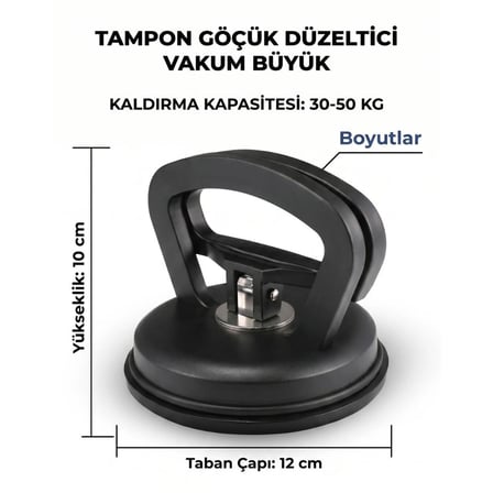 Büyük Boy Vakumlu Göçük Düzeltici ve Cam Taşıma Aparatı – Tampon Kaporta Ezik Düzeltici Pratik Oto O