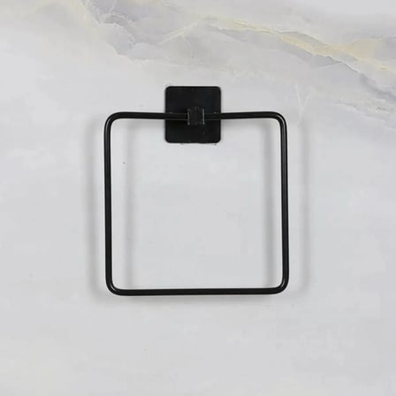 Kendiliğinden Yapışkanlı Siyah Paslanmaz Metal Kare Havluluk (3126)