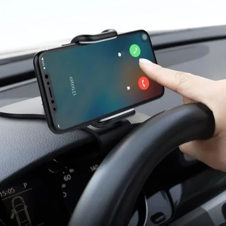Araç İçi Konsola Takılan Döner Başlıklı Telefon Kıskacı Telefon Tutucu (3126)