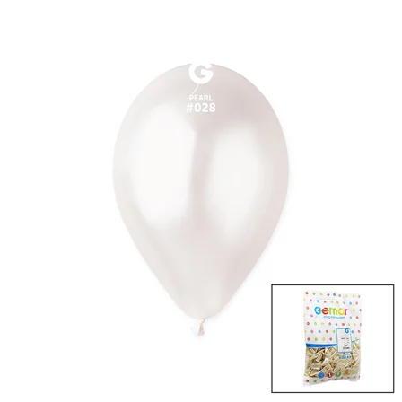 GM-110-28 METALİK - BEYAZ BALON 11&amp;apos;&amp;apos; - 28CM - 100 PARÇA (3126)