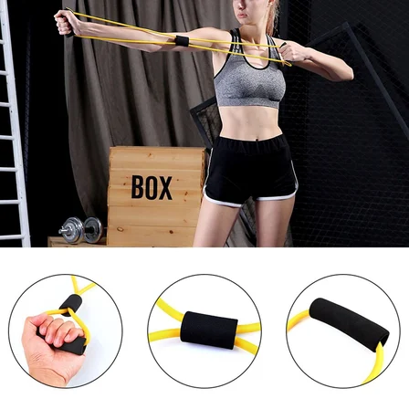 8 Şeklinde Direnç Bandı Yoga Plates Ve Vücut Geliştirme Egzersiz Bandı (3126)