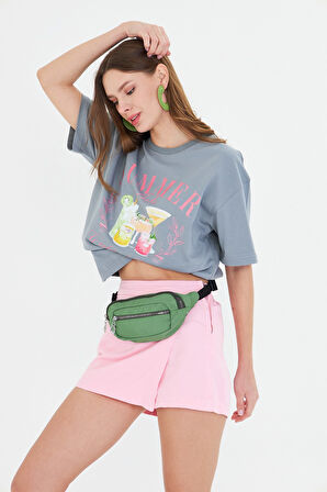 Summer Babe Baskılı %100 Tasarım Kadın Tişört