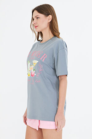 Summer Babe Baskılı %100 Tasarım Kadın Tişört