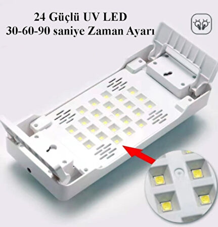24 Led 72 watt Profesyonel Oje Kurutucu 