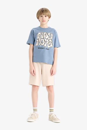 DeFacto Erkek Çocuk Beli Lastikli Cepli Pike Şort B5925A825SMBG603