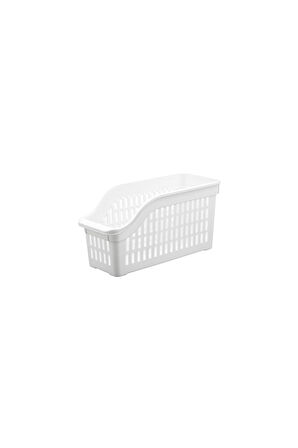 6’lı Buzdolabı Organizeri Düzenleyici Çok Amaçlı Dolap Düzenleyici Beyaz 12x30x14 cm