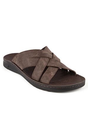 Muya 31318 M Tiger Casual Günlük Kahverengi Erkek Terlik