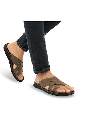 Muya 31318 M Tiger Casual Günlük Vizon Erkek Terlik