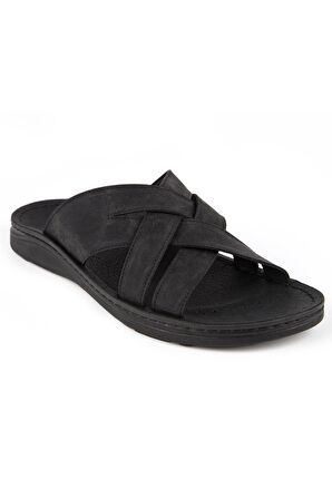 Muya 31318 M Tiger Casual Günlük Siyah Erkek Terlik