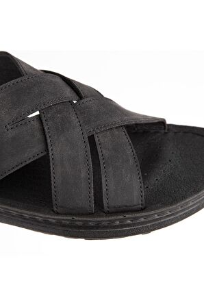 Muya 31318 M Tiger Casual Günlük Siyah Erkek Terlik
