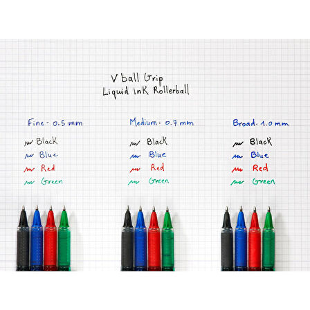 Pilot V-Ball Grip Roller Kalem 1.0 İmza Kalemi Siyah Blister (51010981)