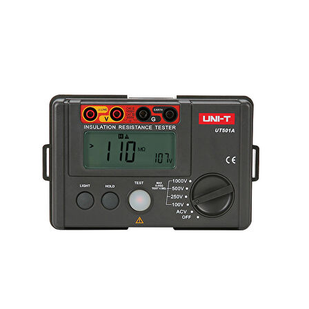 UT-501A Dijital İzolasyon Test Cihazı,1000 V İzolasyon Topraklama Direnci Multimetre Çok Fonksiyonlu Voltmetre Büyük LCD Ekranlı Test Cihazı;UNI-T