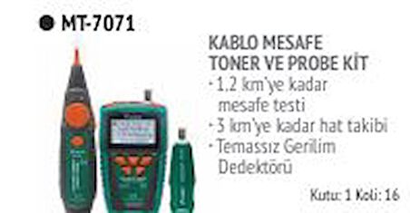 MT-7071 Kablo Mesafe Toner Prob Kit; Proskit