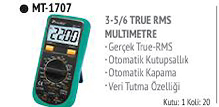 MT-1707  3-5/6 True Rms Multimetre; Proskit 