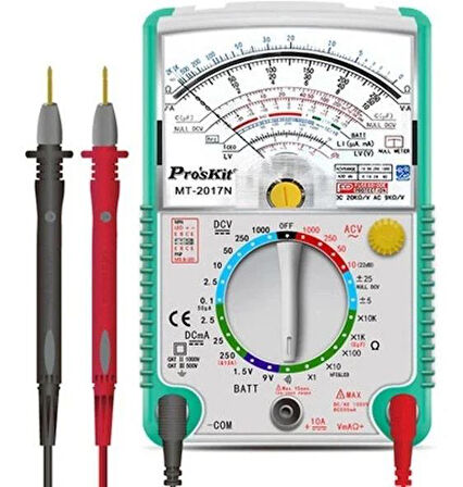 PROSKİT MT-2017N Korumalı Analog Multimetre Ölçü Aleti;UB