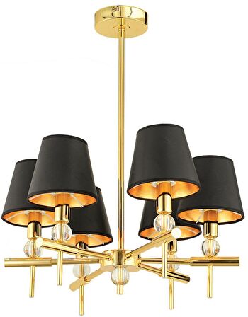 Golden 6Lı Şapkalı Modern Genç Odası Yemek Masası Üstü Salon Avize