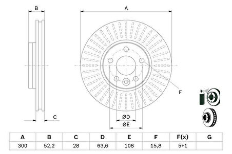 VOLVO ÖN FREN DİSKİ (S60-S80-V60-V70-XC70) (07-) (16'') 31341382