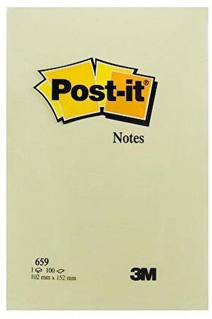 POST-IT YAPIŞKANLI NOT KAĞIDI 102X152 DÜZ 100 YP 659 (1 Adet) 