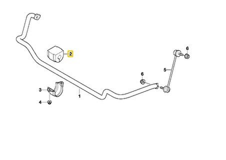 BMW E46 ÖN VİRAJ DEMİR LASTİĞİ FEBİ OEM NO 31351097179