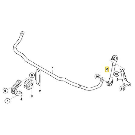 BMW E60 FROW ÖN SOL VİRAJ ASKI ROTU OEM NO 31354014531