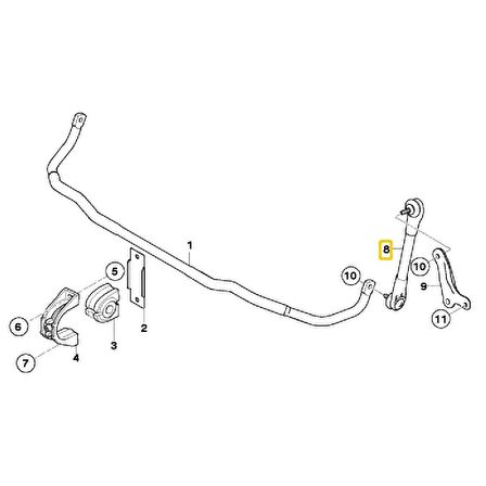 BMW E60 FROW ÖN SAĞ VİRAJ ASKI ROTU OEM NO 31354014532