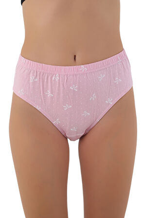 Fiyonk Desenli %100 Pamuk Pembe Yüksek Bel Pembe Külot – Şıklık ve Doğallık!