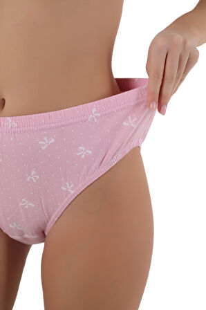 Fiyonk Desenli %100 Pamuk Pembe Yüksek Bel Pembe Külot – Şıklık ve Doğallık!