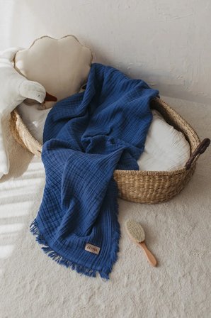 Indigo Bebek Muslin 4 Katlı Müslin 110x110cm