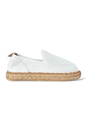 Unisex El Yapımı Triko Espadril BEYAZ