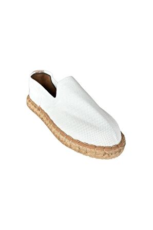 Unisex El Yapımı Triko Espadril BEYAZ