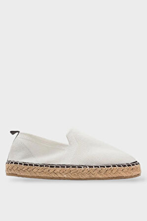 Unisex El Yapımı Triko Espadril BEYAZ