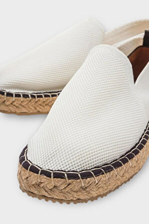 Unisex El Yapımı Triko Espadril BEYAZ