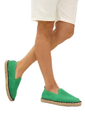 Unisex El Yapımı Triko Espadril Yeşil