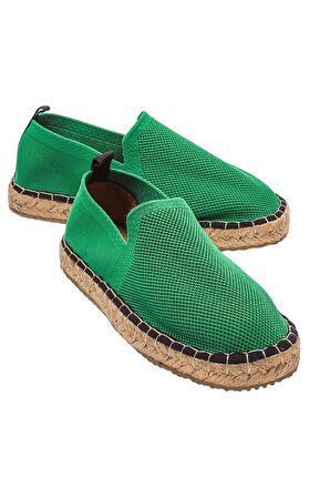 Unisex El Yapımı Triko Espadril Yeşil