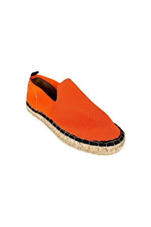 Unisex El Yapımı Triko Espadril ORANJ