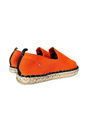 Unisex El Yapımı Triko Espadril ORANJ