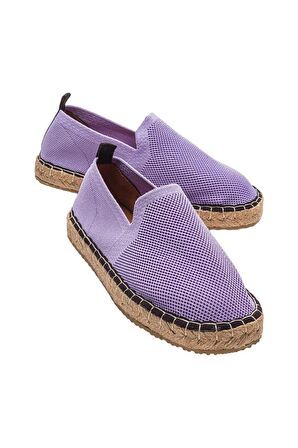 Unisex El Yapımı Triko Espadril Lila