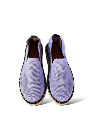 Unisex El Yapımı Triko Espadril Lila